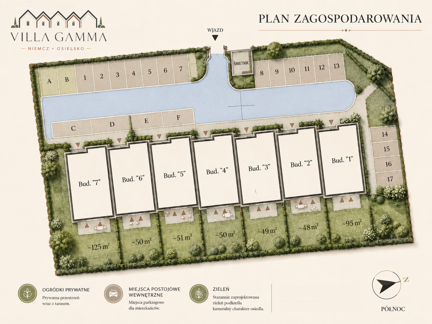 Plan zagospodarowania Villa Gamma
